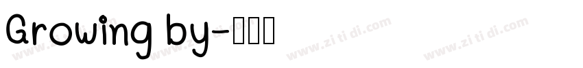 Growing by字体转换